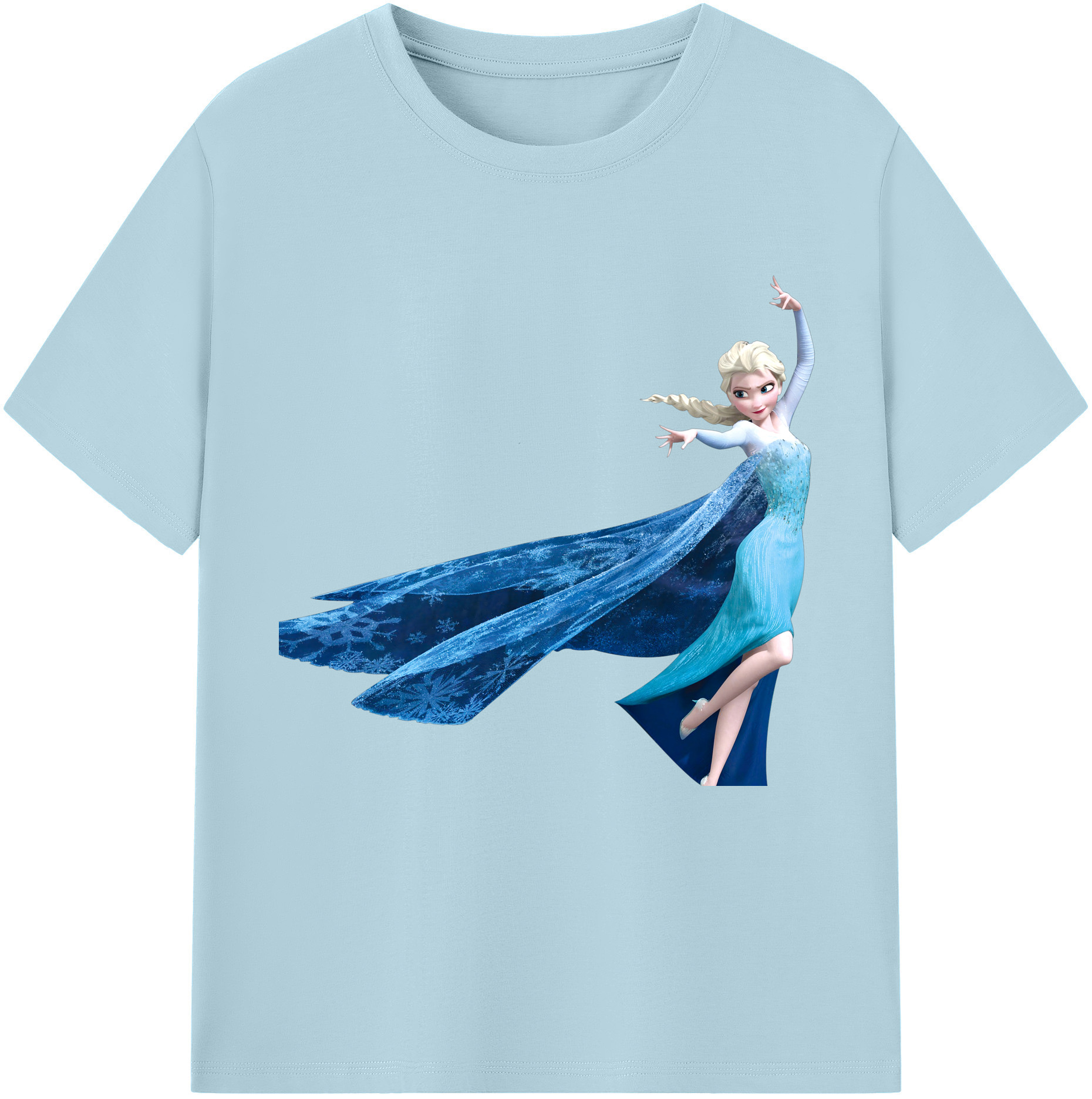 （画像用） アナと雪の女王 アンナ エルサ Frozen Anna Elsa 綿100％半袖Tシャツ（フロントプリント）